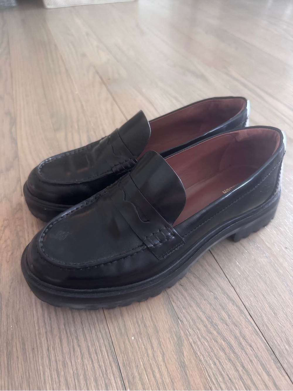 Reformation Women’s Agathea 30MM Leather Chunky Loafers